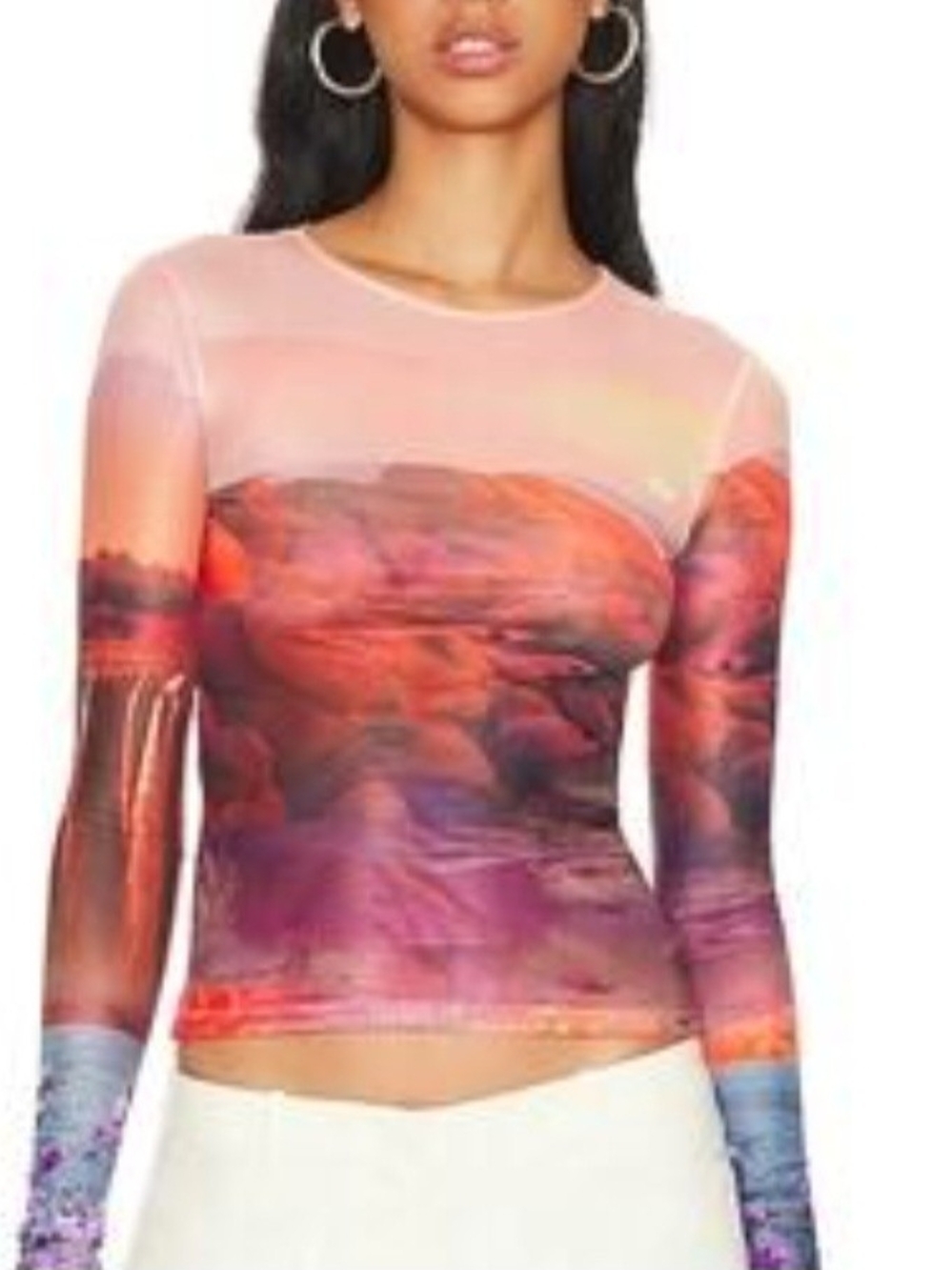 Miaou Long Sleeve Tee In Oasis